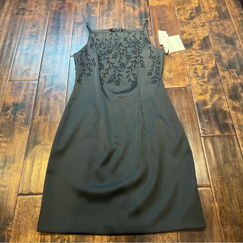 Black Dress with Beaded Detailing Women’s Size 6 NWT